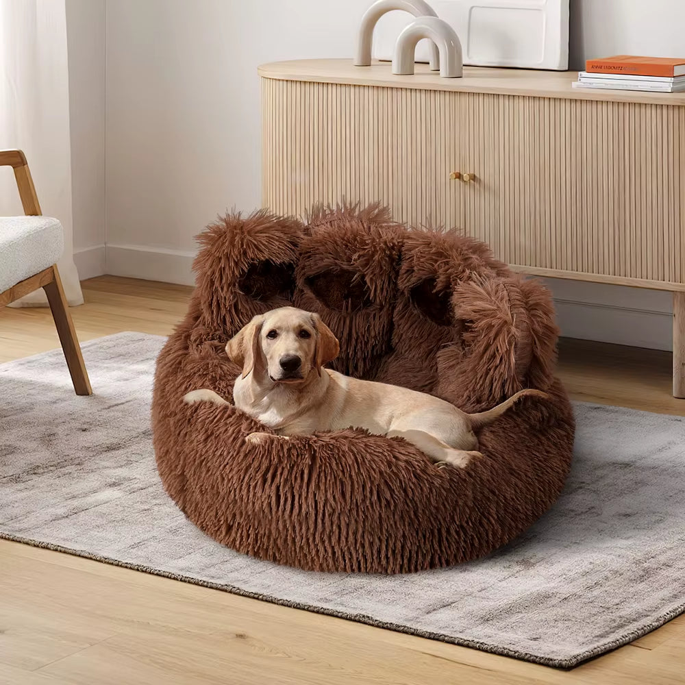 Soft Plush Pet Bed Warm Washable Bed for Pets with Thickened PP Cotton
